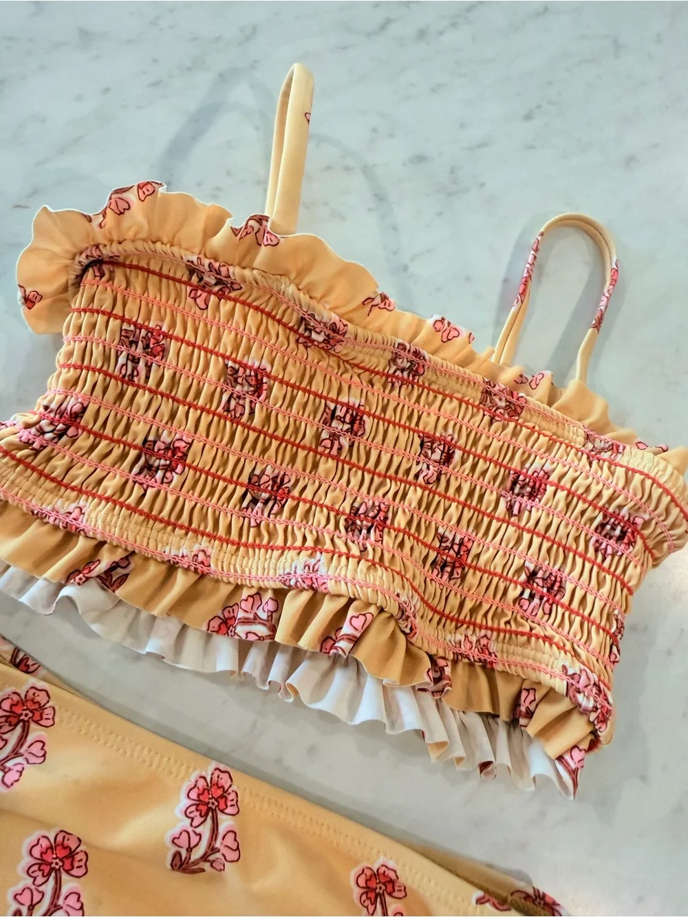 Cotton On Yellow Floral Ruffle Two-Piece Bikini